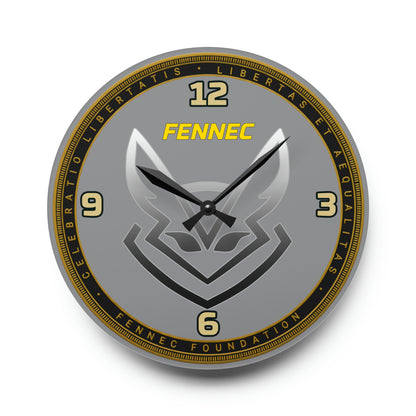 Fennec Acrylic Wall Clock (Silver)