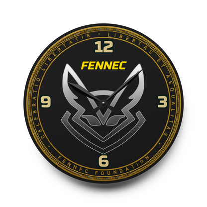 Fennec Acrylic Wall Clock (Black)