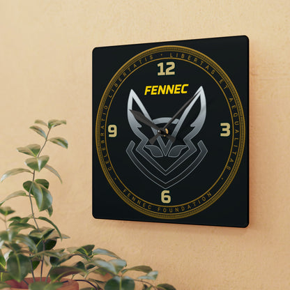 Fennec Acrylic Wall Clock (Black)